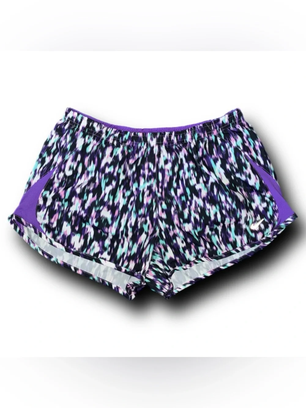 Women’s Nike Tempo Dri Fit Running Shorts in Abstract Purple Print Athleisure